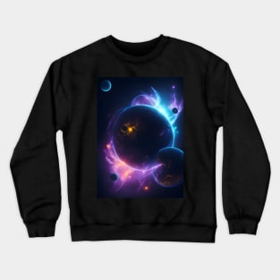 Planets Lights In Space Crewneck Sweatshirt